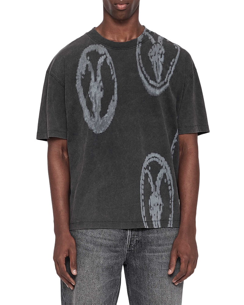 Allsaints Cotton Ram Skull Graphic Crewneck T-Shirt