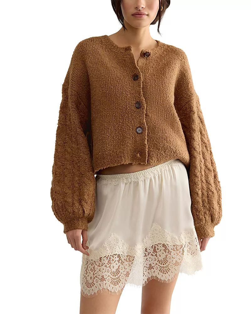 Free People Thistle Button Front Cardigan Sweater