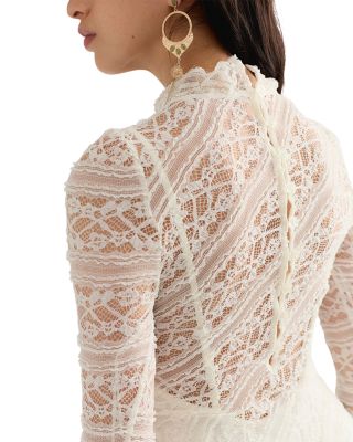 Woodland Whispers Lace Mini Dress - thumbnail 7