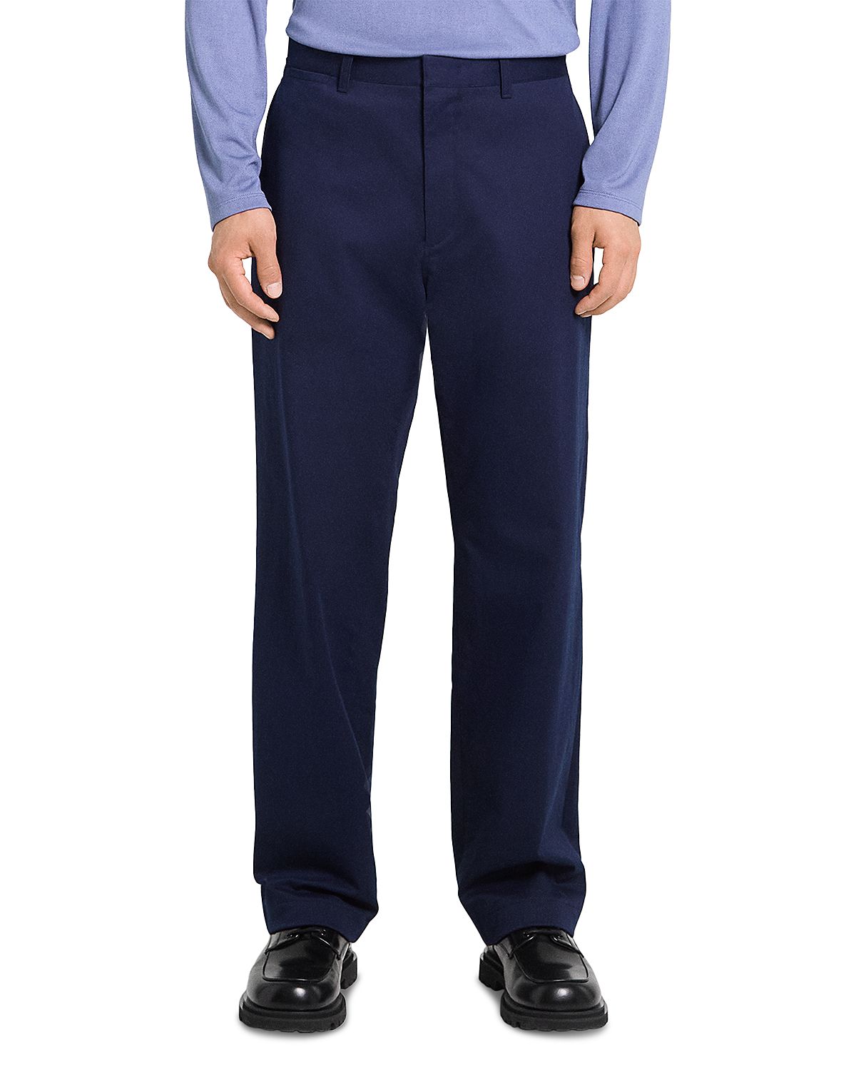 Theory Moonsoft Cotton Blend Straight Fit Chinos