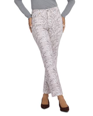 Marilyn High Rise Straight Jeans in Python Bleached