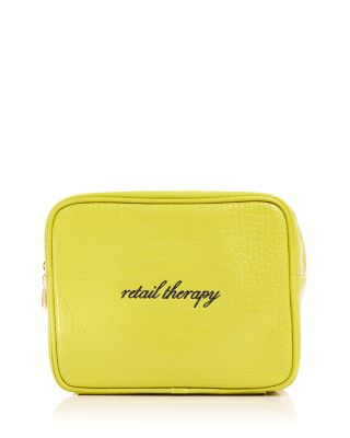 Retail Therapy Croc Embossed Faux Leather Pouch