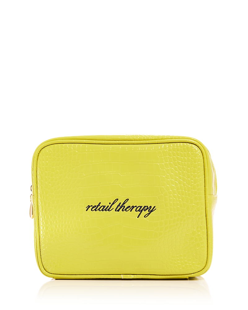 Abbode Retail Therapy Croc Embossed Faux Leather Pouch