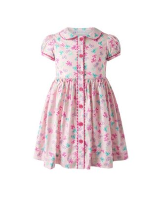  Girls' Bow Button-Front Dress - Little Kid, Big Kid