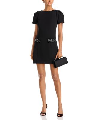 Embellished Short Sleeve Mini Dress - Exclusive - thumbnail 2