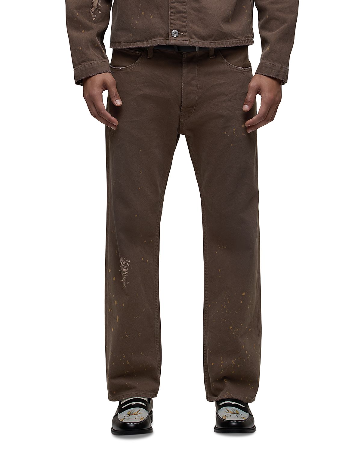Hudson Rylan Cotton Splatter Relaxed Straight Fit 30 Jeans