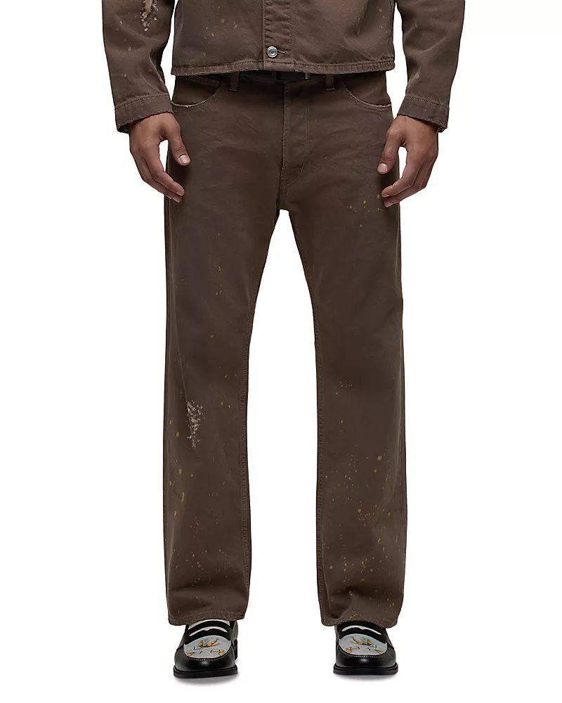 Hudson Rylan Cotton Splatter Relaxed Straight Fit 30 Jeans in Crestview