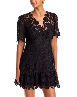 Lace Flounce Mini Dress - Exclusive 