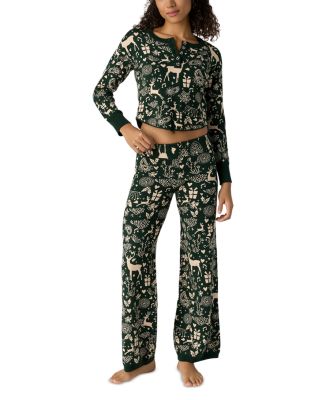 Soft Season Cropped Sweater & Flare Leg Pajama Set