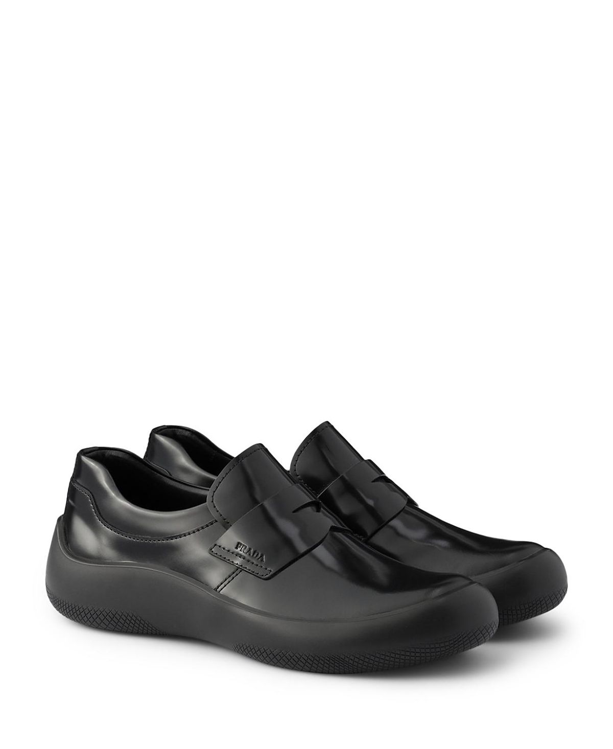 Prada Men's Brushed Leather Loafers