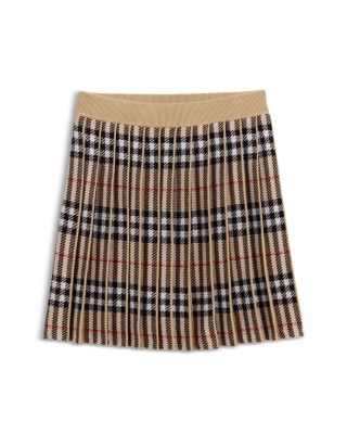 Girls' Philomena Pleated Check Wool Blend Skirt - Little Kid