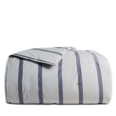 Field Stripe Cotton Twill Comforter, Twin/Twin XL