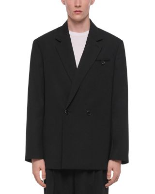 Relaxed Fit Double Breasted Wool Jacket