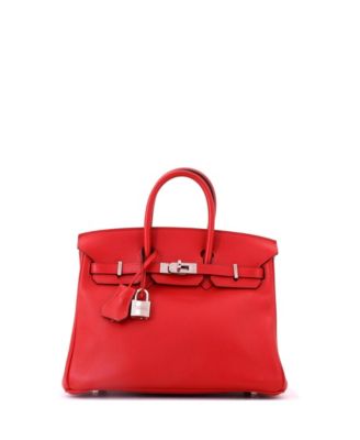 Birkin 25 Swift Leather Palladium Hardware Tote