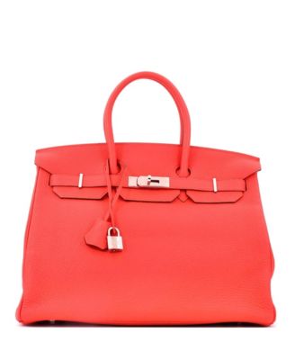 Birkin 35 Leather Palladium Tote