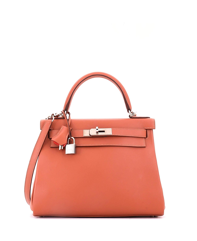 Pre-Owned HERMES Kelly 28 Evercolor Leather Satchel