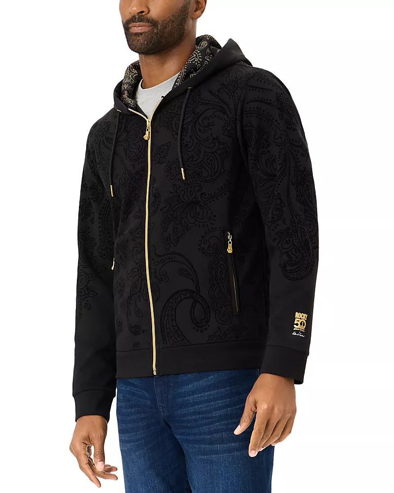 Robert Graham Golden Round Full Zip Cotton Hoodie
