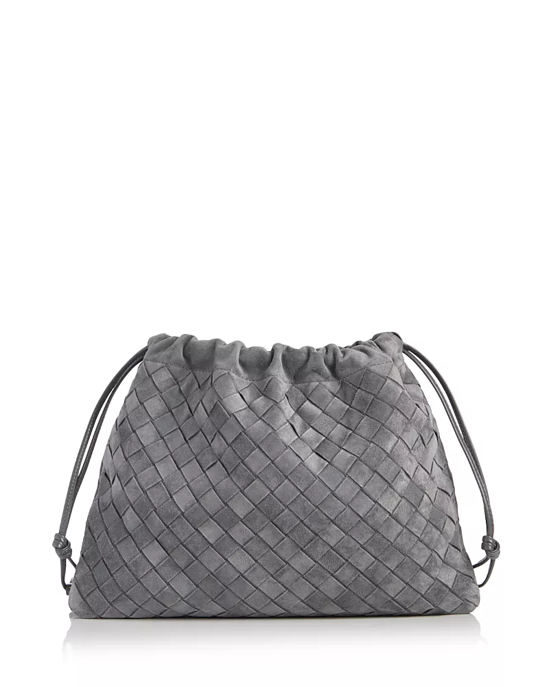 Bottega Veneta Dustbag Intrecciato Suede Shoulder Bag