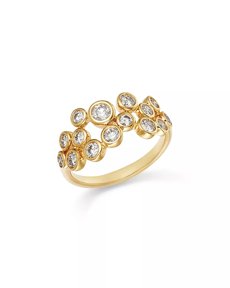 Bloomingdale's Fine Collection Diamond Bezel Cluster Ring in 14K Yellow Gold, 1.0 tcw