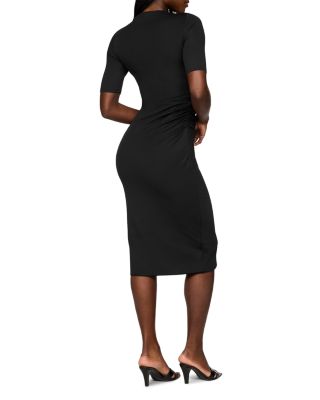 SPANXsmooth™ Jersey High Neck Ruched Midi Dress - thumbnail 4