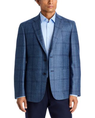 Loro Piana Fabric Wool, Silk & Cashmere Plaid Unstructured Regular Fit Sport Coat - Exclusive