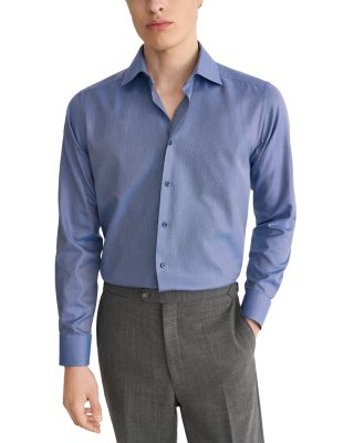 Cotton Contemporary Fit Twill Weave Solid Shirt