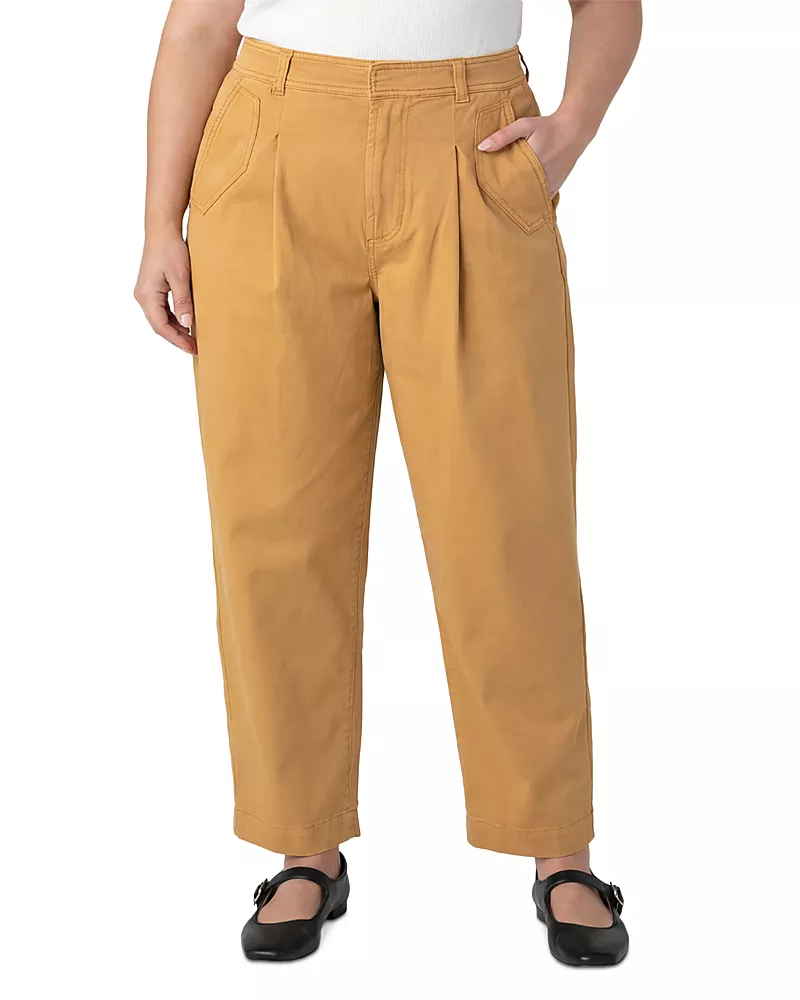 Liverpool Los Angeles Plus High Rise Pleated Flap Pocket Trousers