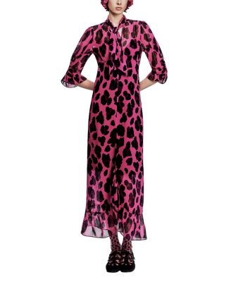 Anna Sui Jewel Jaguar Chiffon Dress
