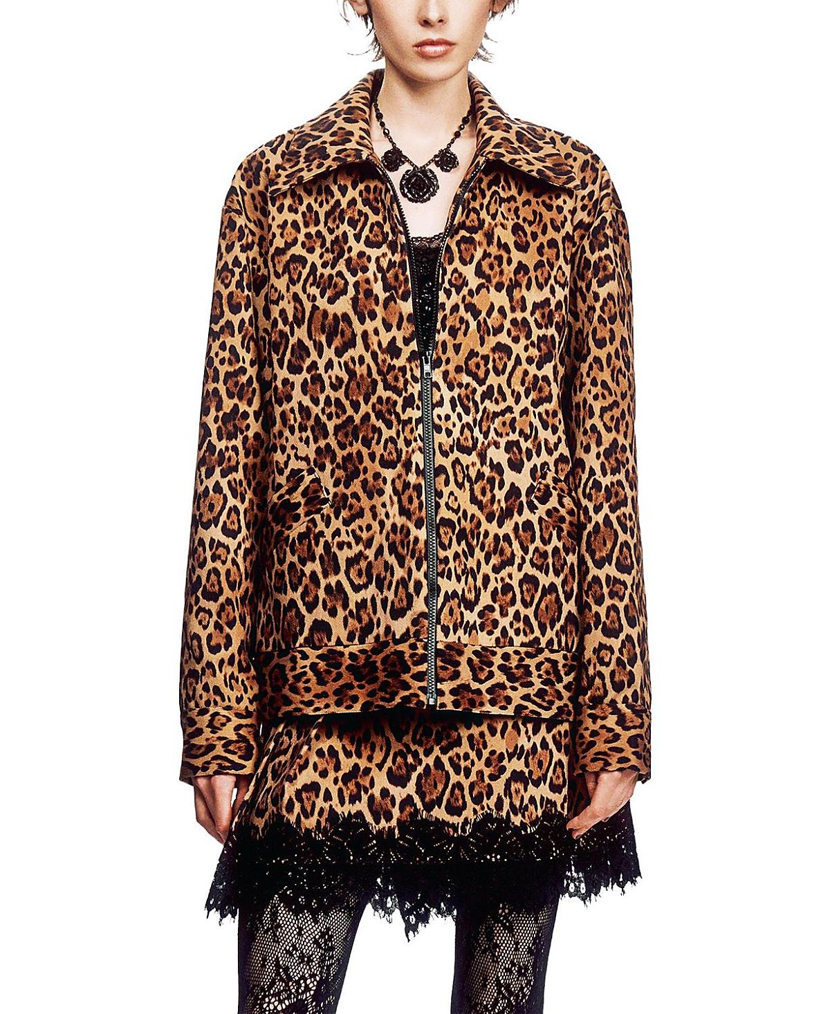 Anna Sui Leopard Denim Jacket