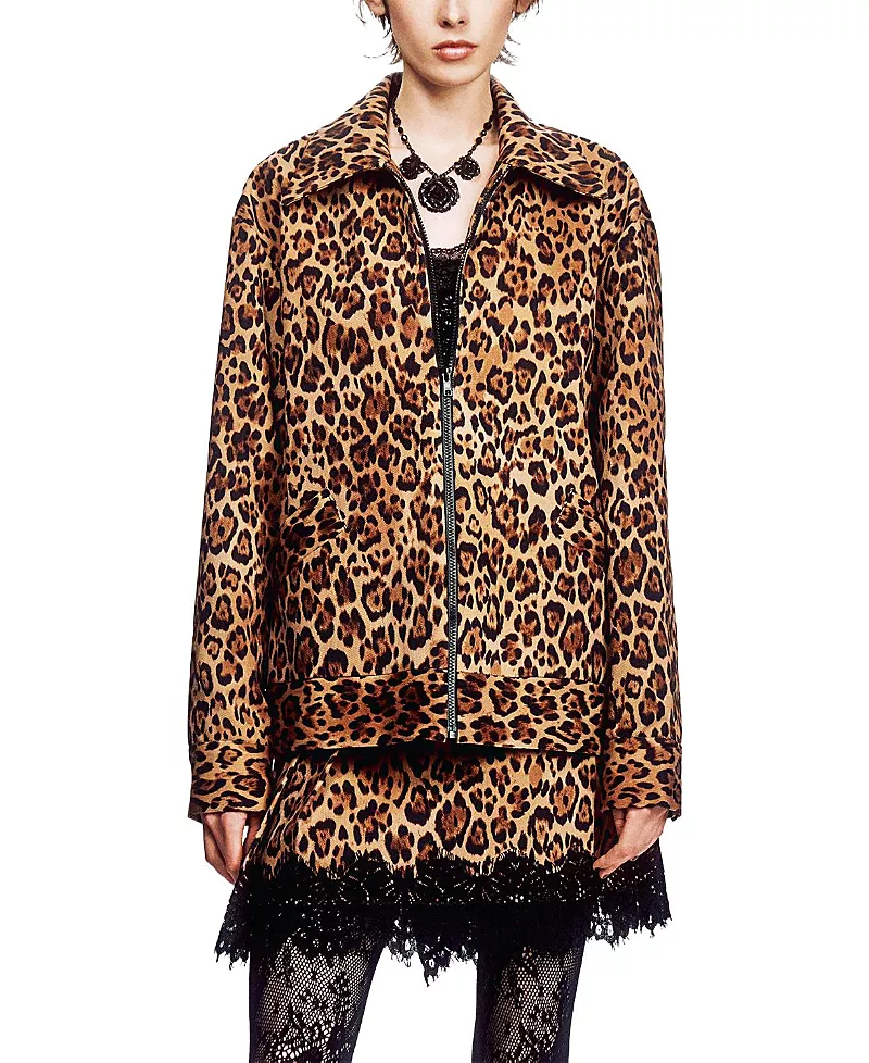 Anna Sui Leopard Denim Jacket