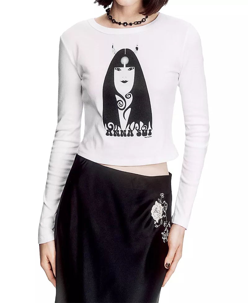 Anna Sui Devil Tees Long Sleeve T-Shirt