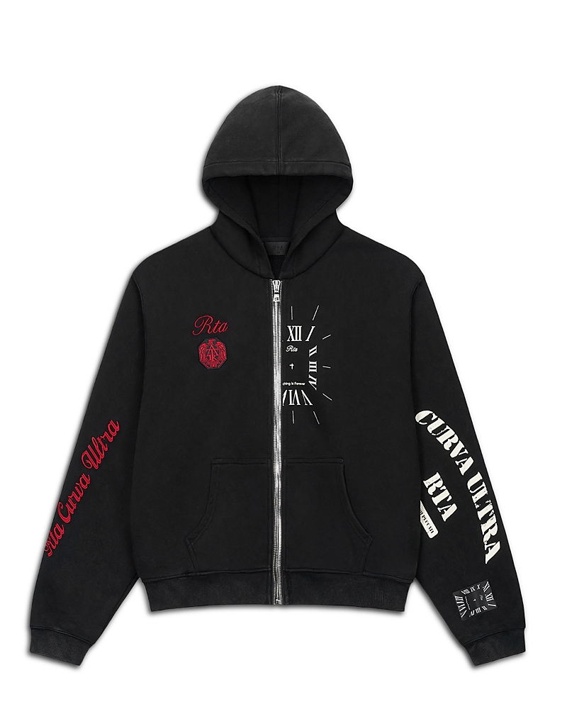 Rta Curva Ultra Cotton Logo Graphic Zip Hoodie