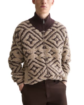 Jacquard High Neck Sweater