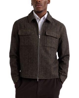 Osier Brushed Herringbone Pocket Jacket