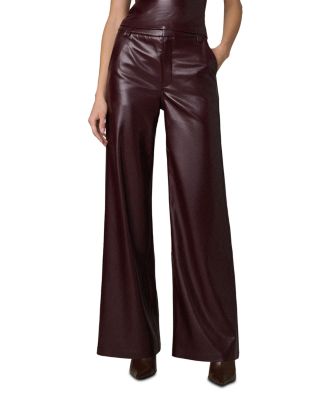 The Mia High Rise Faux Leather Wide Leg Pants