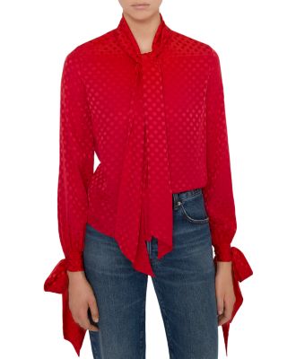 The Nouvelle Polka Dot Silk Blouse