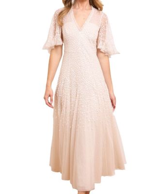 Needle & Thread Dappled Sequin Cape Ankle Gown