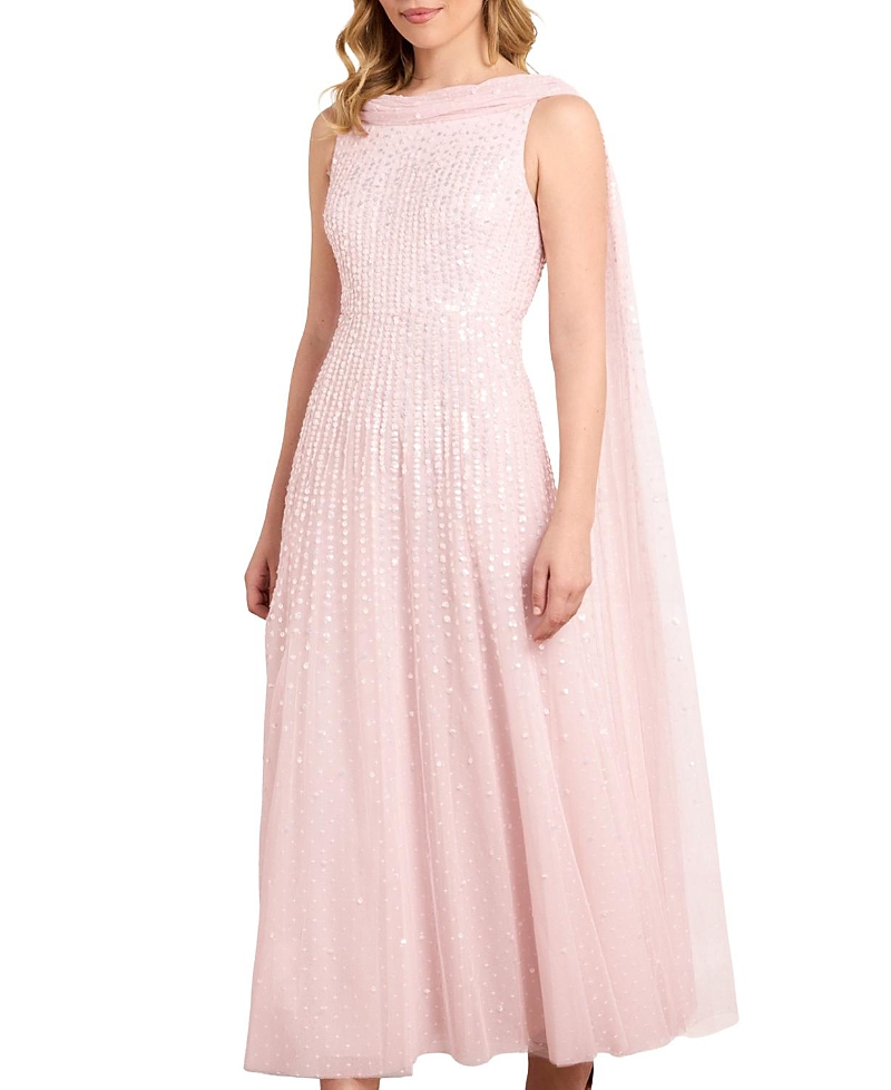Needle & Thread Moonlight Sequin Ankle Gown In Pink