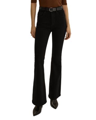 The Valentina Super High Rise Flare Jeans in Onyx