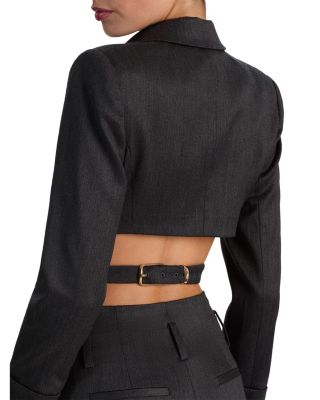 Leone Wool Stretch Wrap Blazer - thumbnail 4