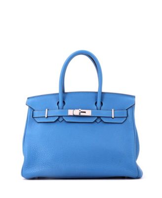 Birkin 30 Clemence Leather Palladium Hardware Satchel