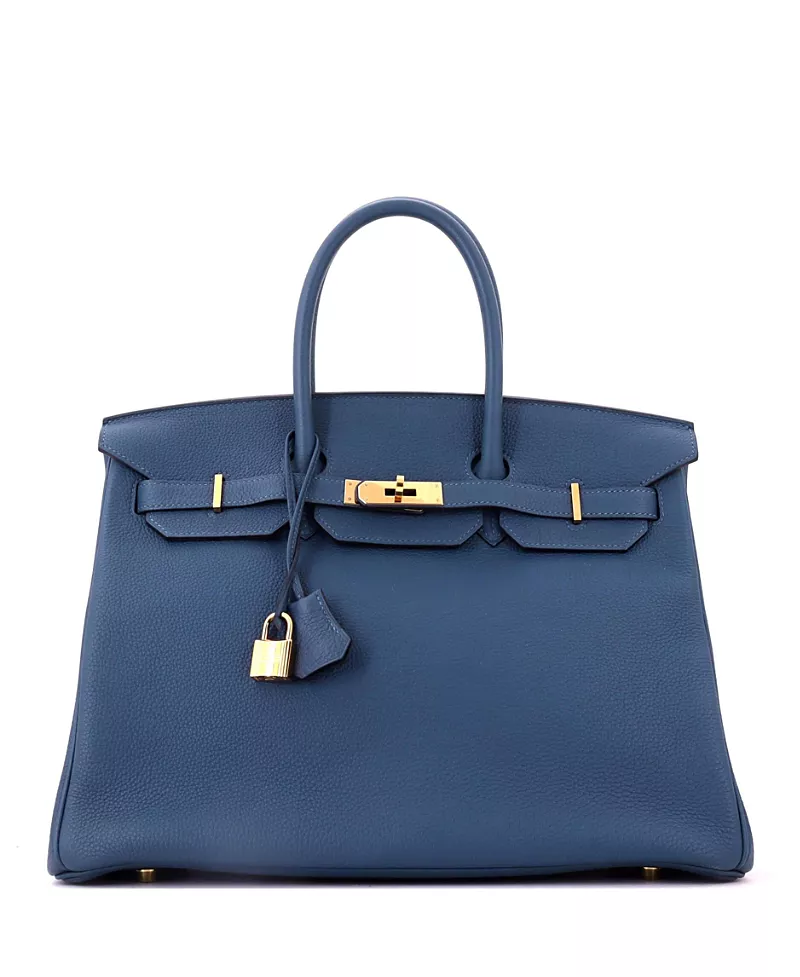 Pre-Owned HERMES Birkin 35 Togo Leather Gold Hardware Satchel