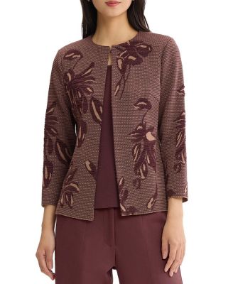 Heritage Floral Jacquard Flat Knit Jacket