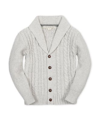 Boys' Organic Shawl Collar Cable Sweater Cardigan - Big Kid