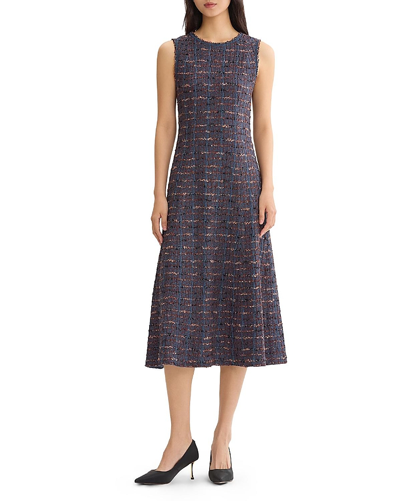 Misook Sleeveless A-Line Ribbon Knit Maxi Dress