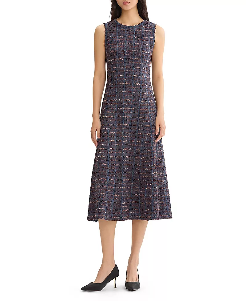 Misook Sleeveless A-Line Ribbon Knit Maxi Dress