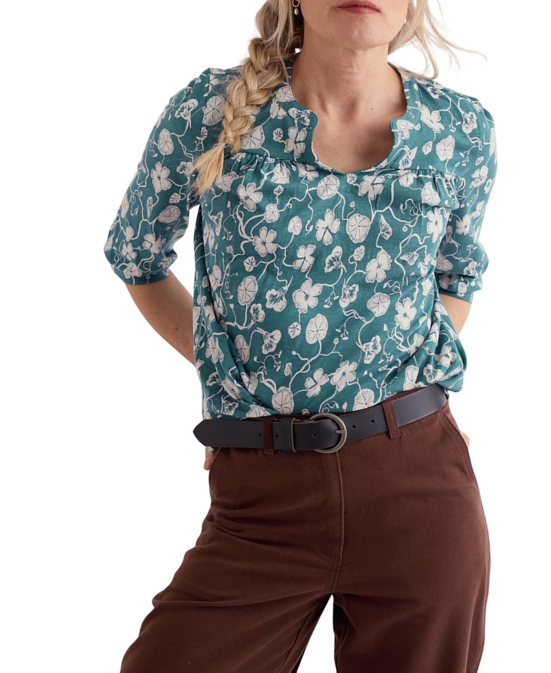 Seasalt Cornwall Little Sun 3/4 Sleeve Relaxed Top