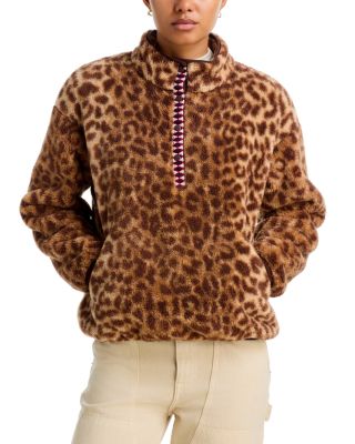 Ridge Printed Mocked Neck Pullover Jacket
