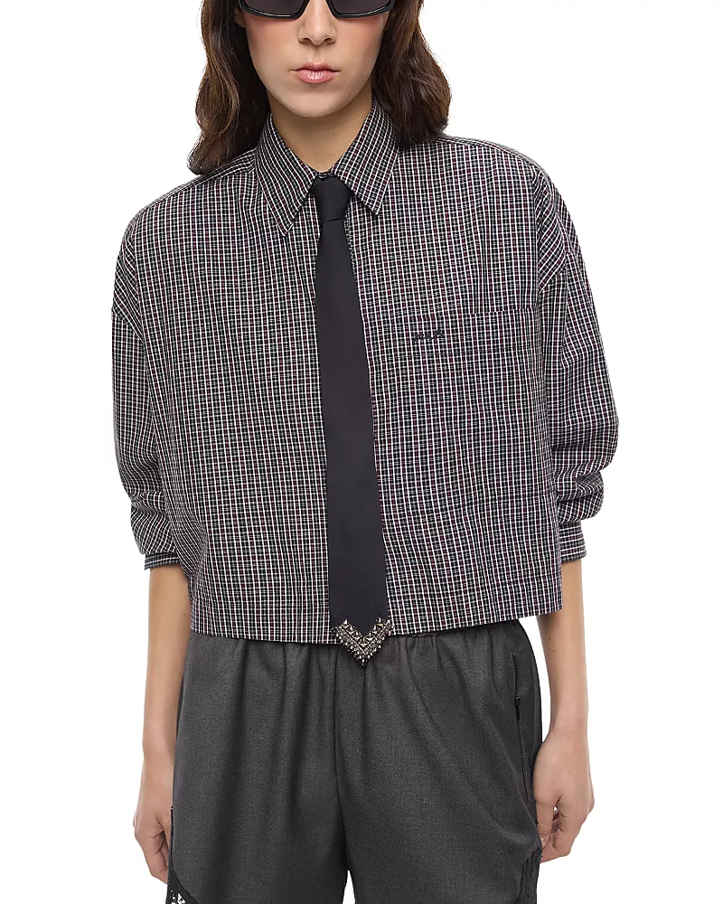 Pinko Carlina Cropped Tie Shirt