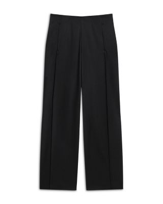 Wool Blend Pintuck Pants